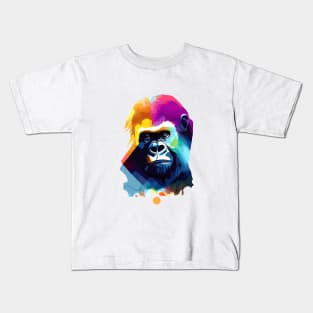 Gorilla Ape Wild Nature Animal Colors Kids T-Shirt